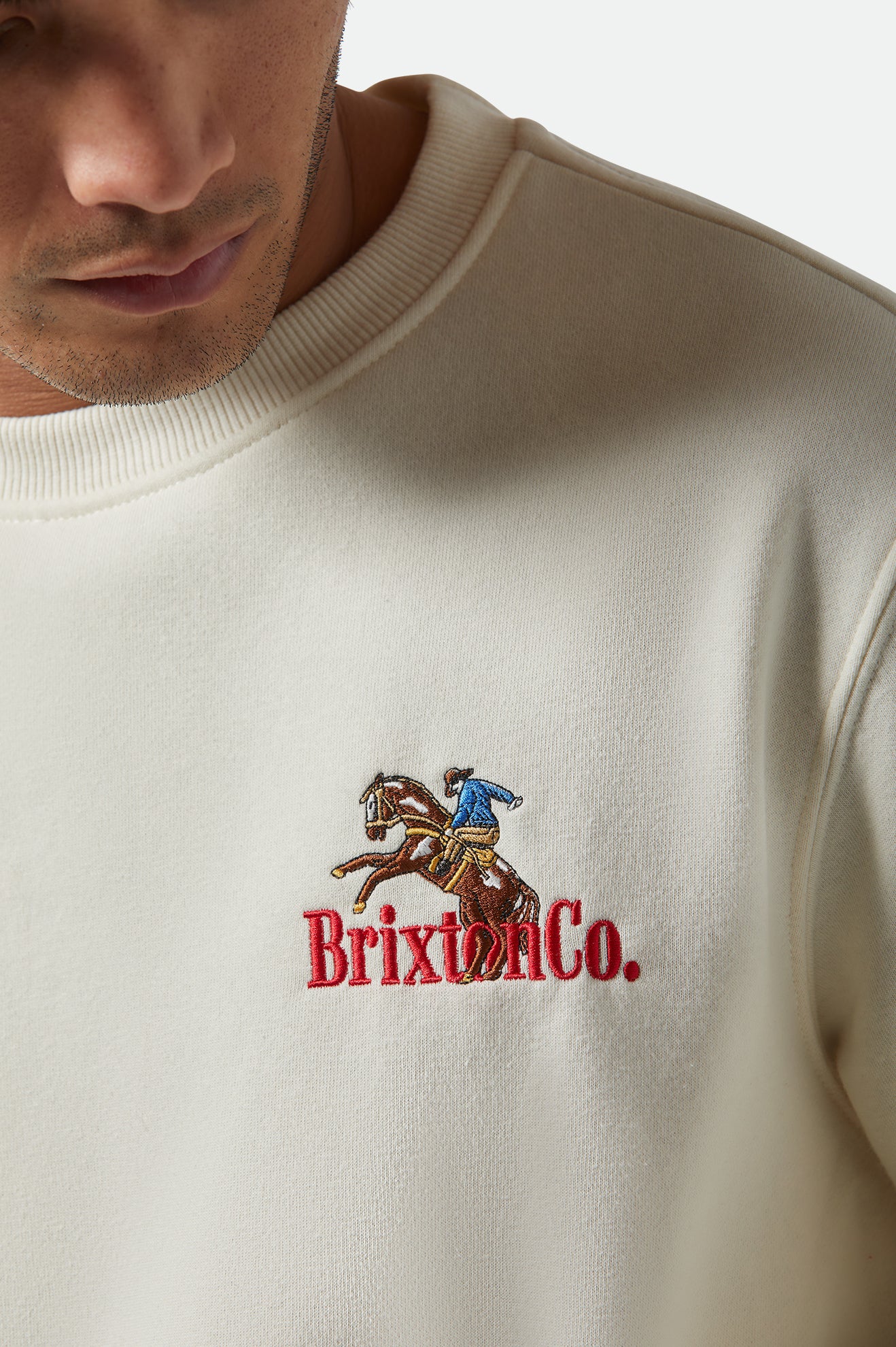 Brixton Inwood Crew in EGRET WHITE