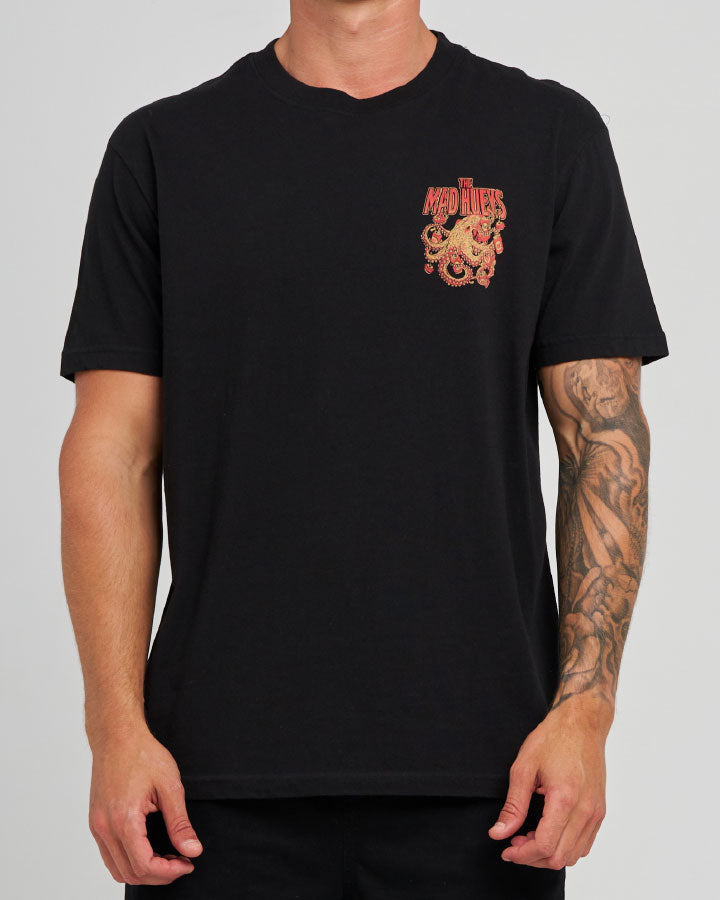The Mad Hueys Kraken Tins | Ss Tee in BLACK