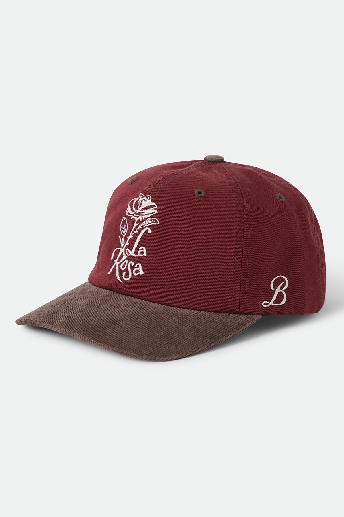 Brixton La Rosa Adjustable Hat in DARK BRICK/WALNUT BROWN CORD