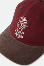 Brixton La Rosa Adjustable Hat in DARK BRICK/WALNUT BROWN CORD