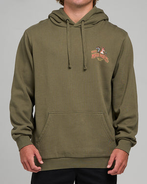 The Mad Hueys Loving Every Bbq | Hooded Pullover - Olive in OLIVE