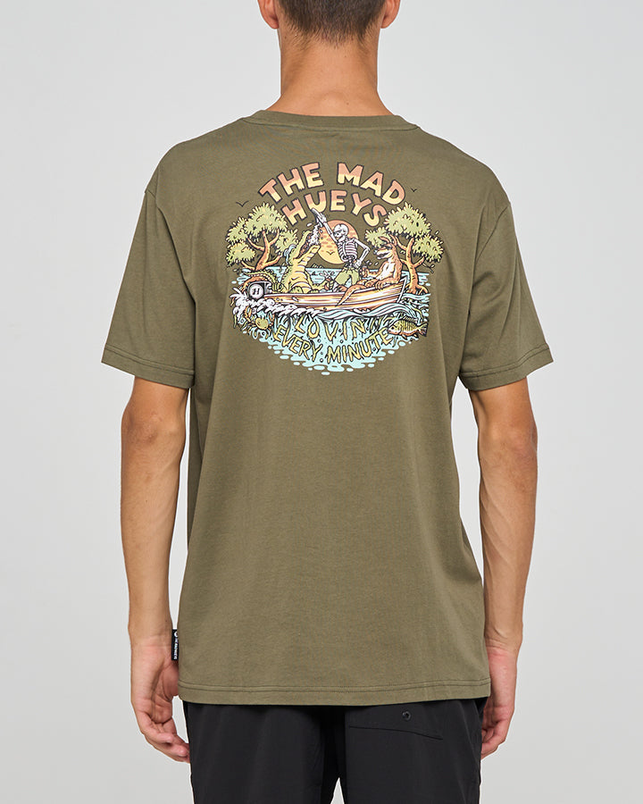 The Mad Hueys Loving Mangroves | Ss Tee - Olive in OLIVE