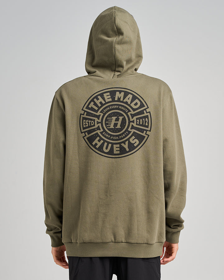 The Mad Hueys Mad Series | Hooded Pullover - Olive in OLIVE