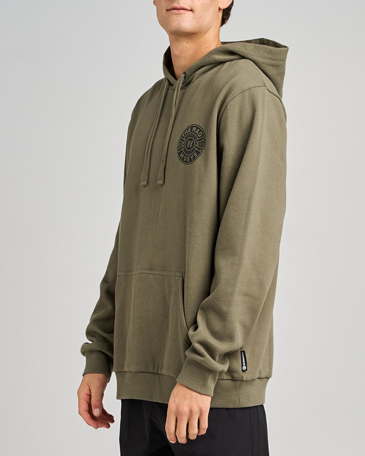 The Mad Hueys Mad Series | Hooded Pullover - Olive in OLIVE