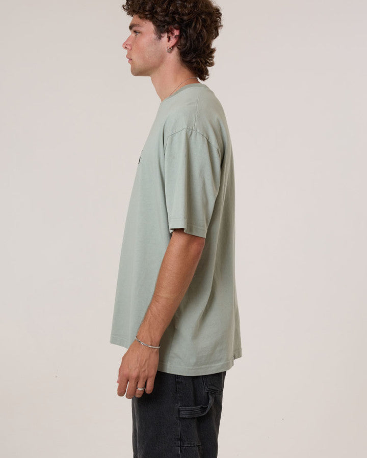 Thrills Make A Wish Oversize Fit Tee - Dirty Sage in Dirty Sage