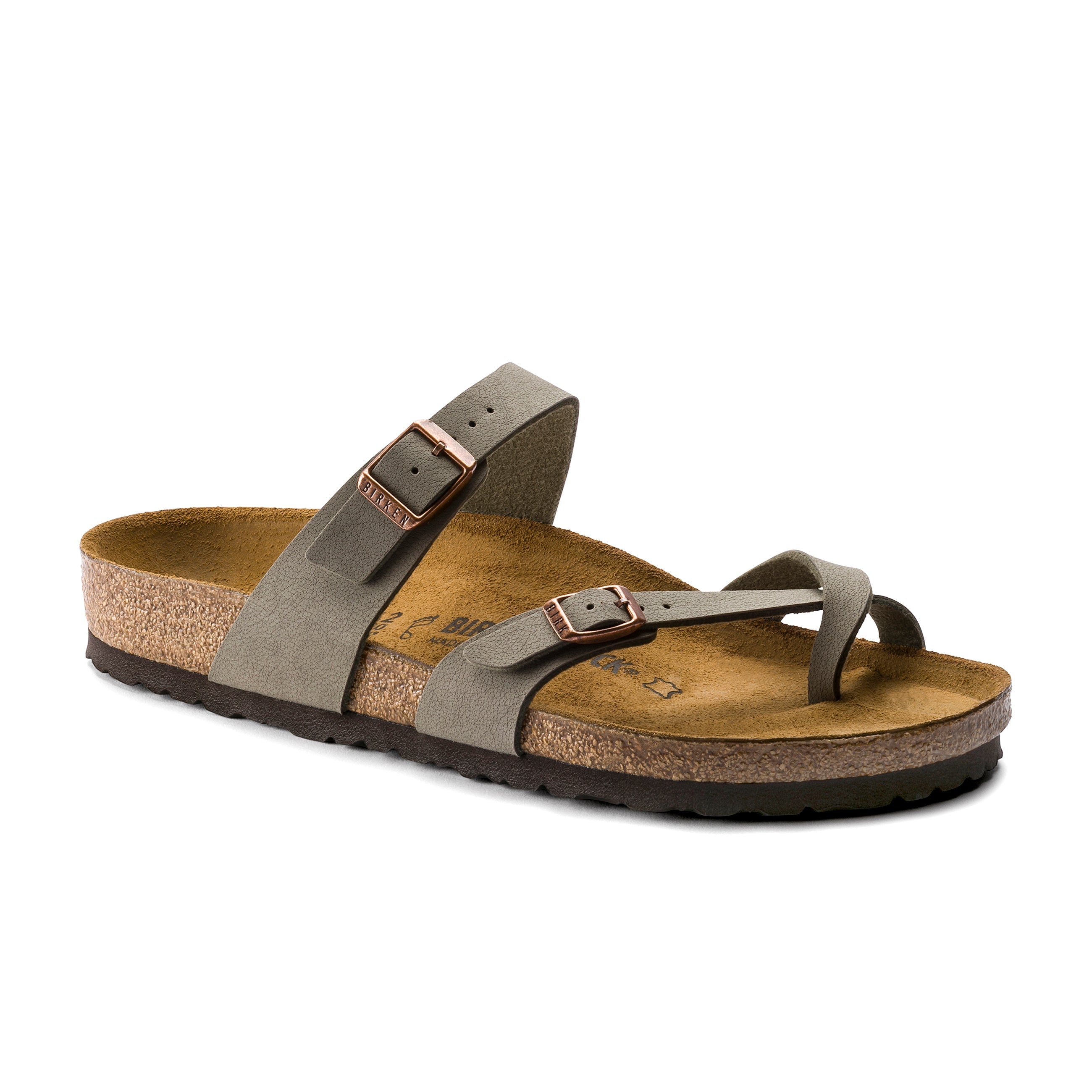 Birkenstock Mayari Stone Birkibuc Regular in Mayari Stone Birkibuc
