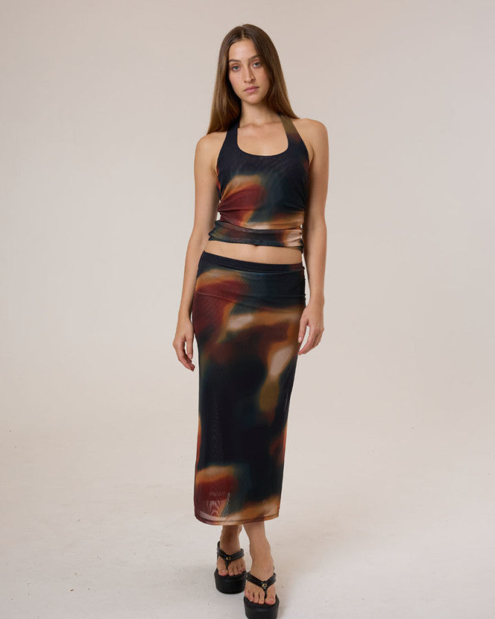 Thrills Metamorphic Daze Halter Top - Black in Black