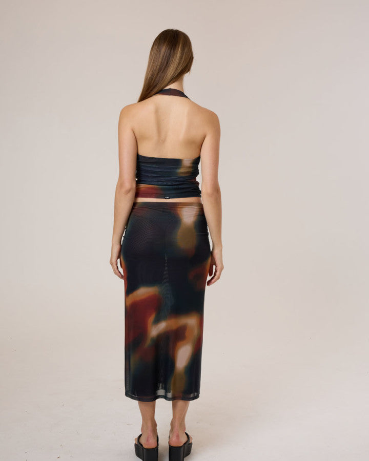 Thrills Metamorphic Daze Halter Top - Black in Black