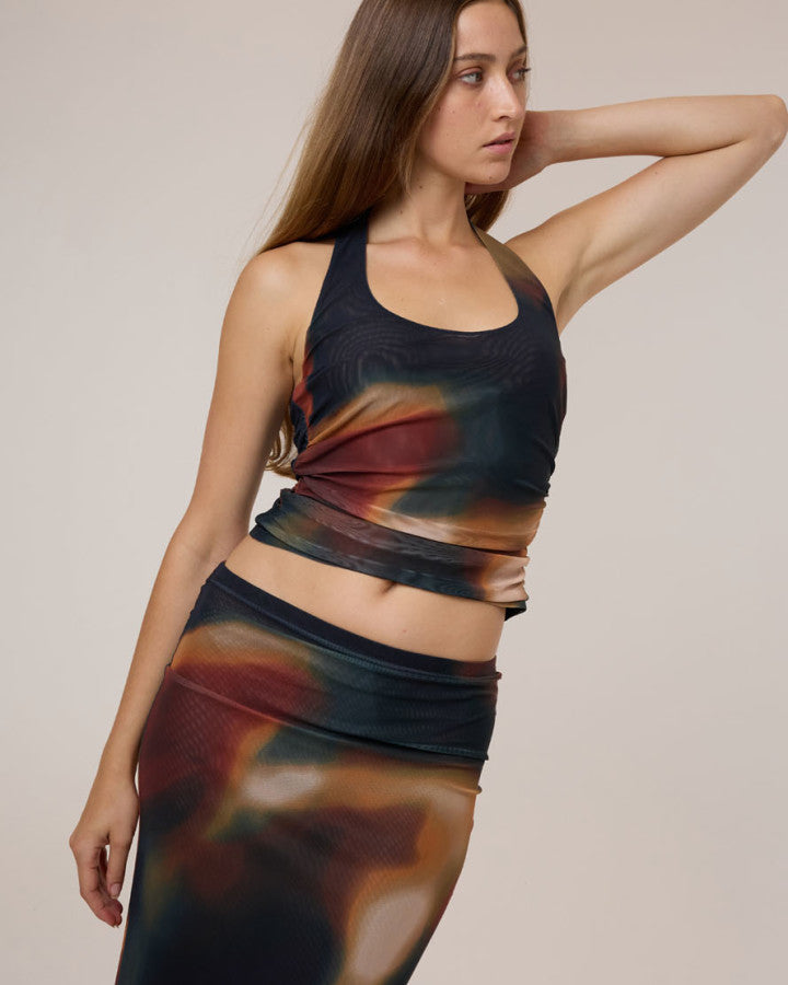 Thrills Metamorphic Daze Halter Top - Black in Black