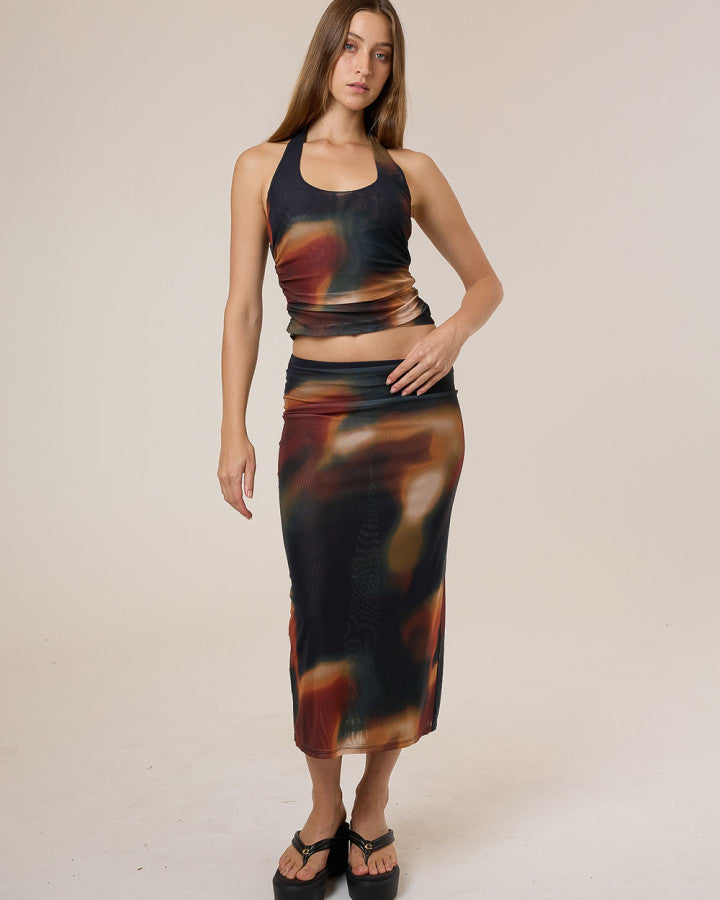 Thrills Metamorphic Daze Slip Skirt - Black in Black