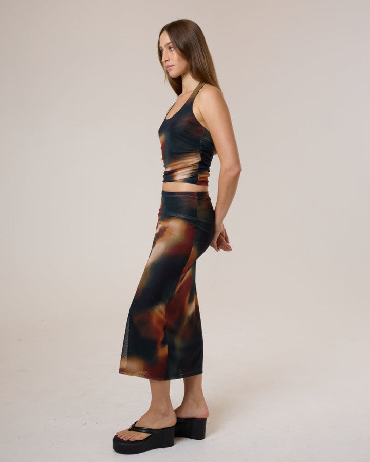 Thrills Metamorphic Daze Slip Skirt - Black in Black