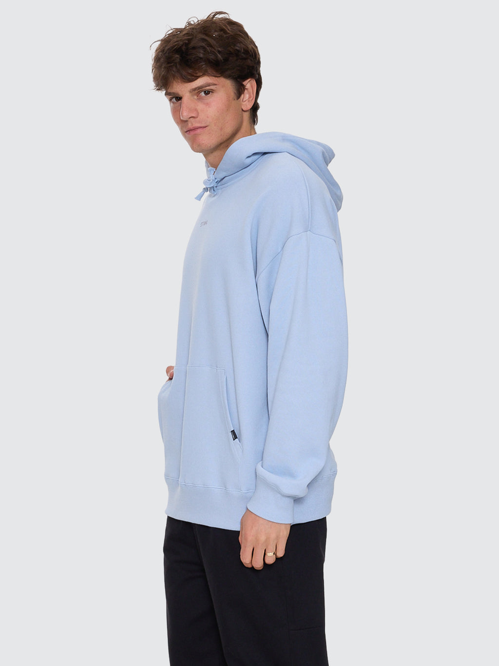Thrills Co Minimal Thrills Slouch Pull On Hood - Placid Blue in Placid Blue