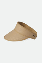 Brixton Newport Straw Visor in NATURAL/NATURAL