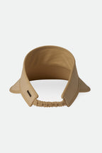 Brixton Newport Straw Visor in NATURAL/NATURAL