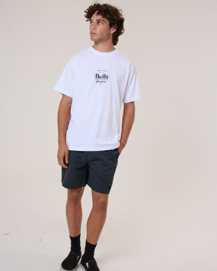 Thrills Og Strength Merch Fit Tee - White in White