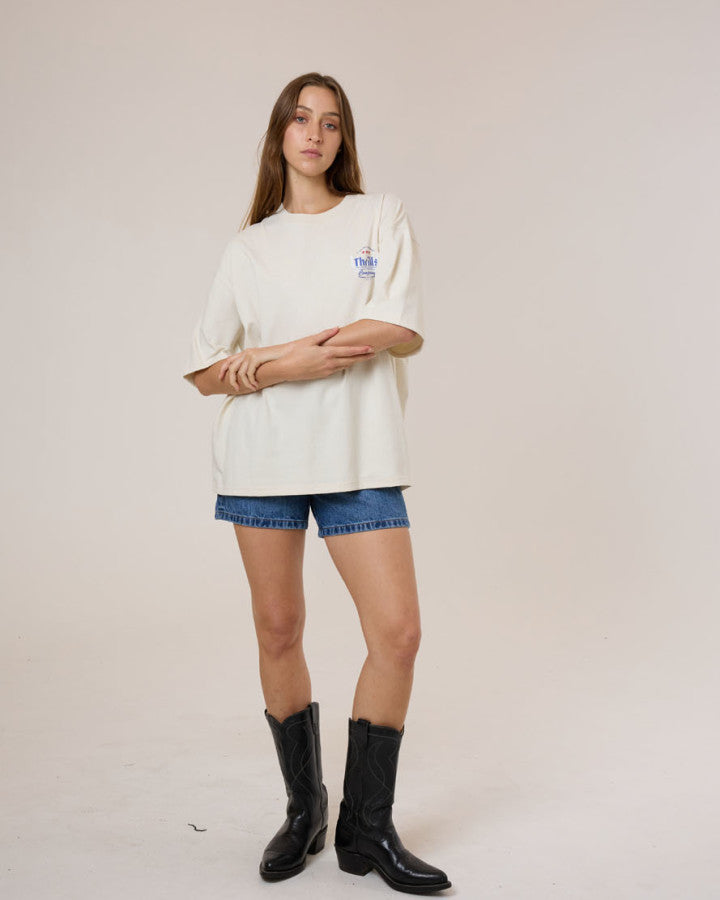 Thrills Original Strength Oversized Tee - Heritage White in Heritage White