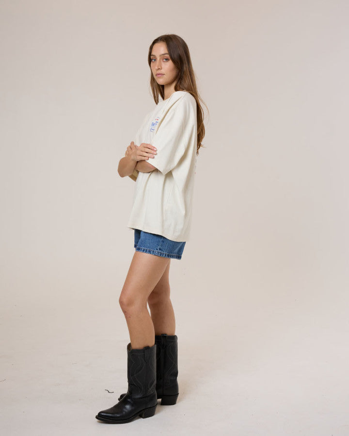 Thrills Original Strength Oversized Tee - Heritage White in Heritage White