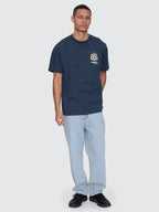 Thrills Co Paradise Falling Merch Fit Tee - Federal Blue in Federal Blue