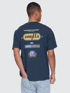Thrills Co Paradise Falling Merch Fit Tee - Federal Blue in Federal Blue