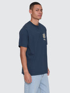 Thrills Co Paradise Falling Merch Fit Tee - Federal Blue in Federal Blue