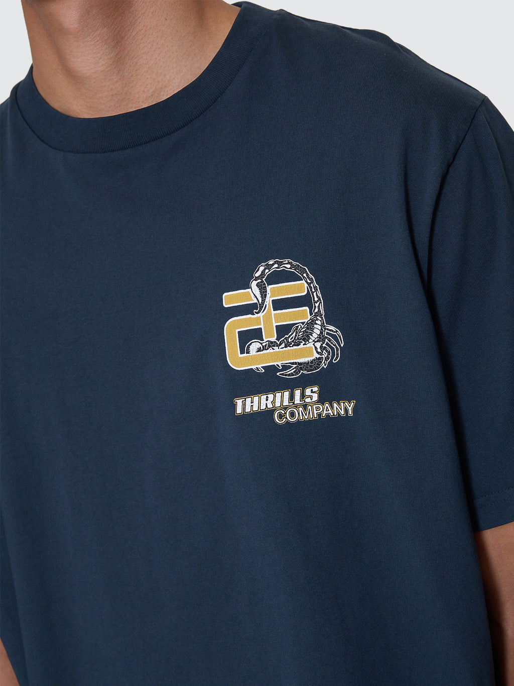 Thrills Co Paradise Falling Merch Fit Tee - Federal Blue in Federal Blue