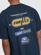 Thrills Co Paradise Falling Merch Fit Tee - Federal Blue in Federal Blue