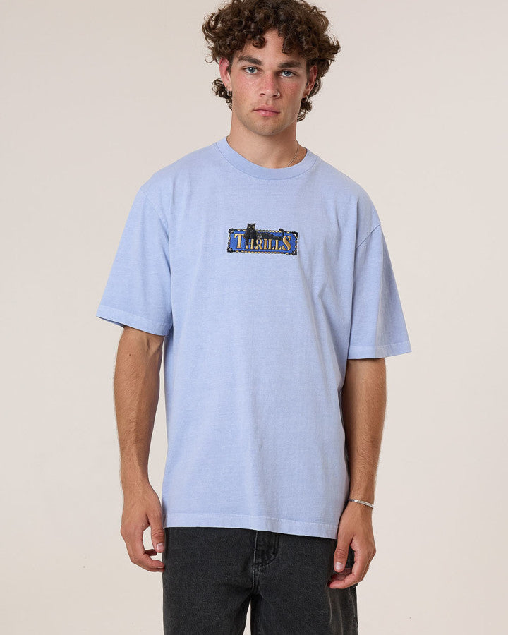Thrills Pit Stop Oversize Fit Tee - Cornflower Blue in Cornflower Blue