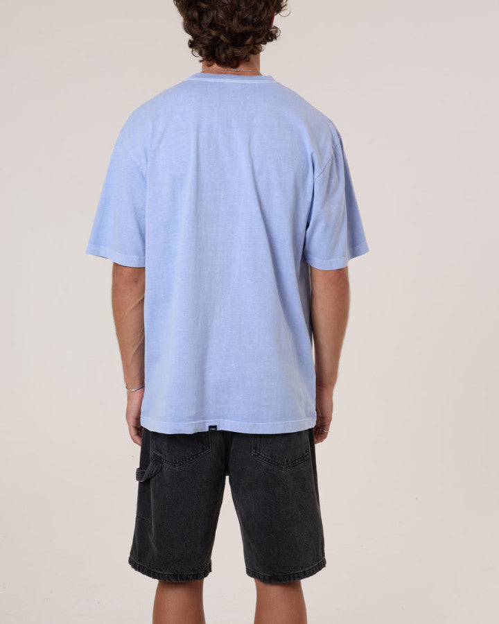 Thrills Pit Stop Oversize Fit Tee - Cornflower Blue in Cornflower Blue