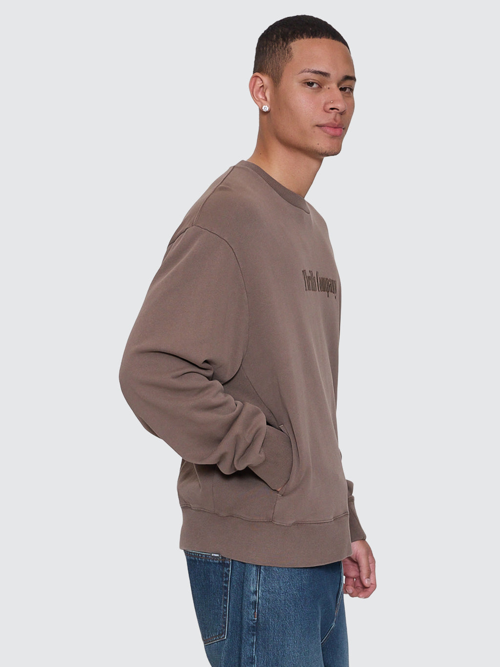 Thrills Co Primitive Box Fit Cropped Crew - Falcon in Falcon