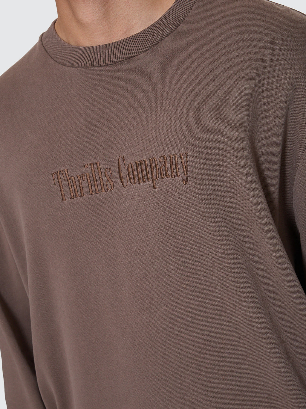 Thrills Co Primitive Box Fit Cropped Crew - Falcon in Falcon