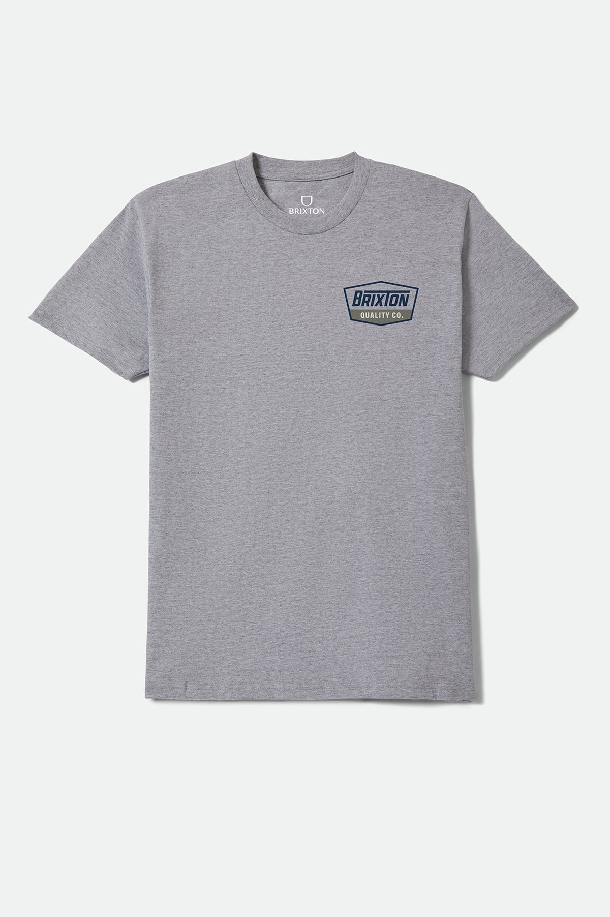 Brixton Regal S/S Stnd Tee in HEATHER GREY/NAVY
