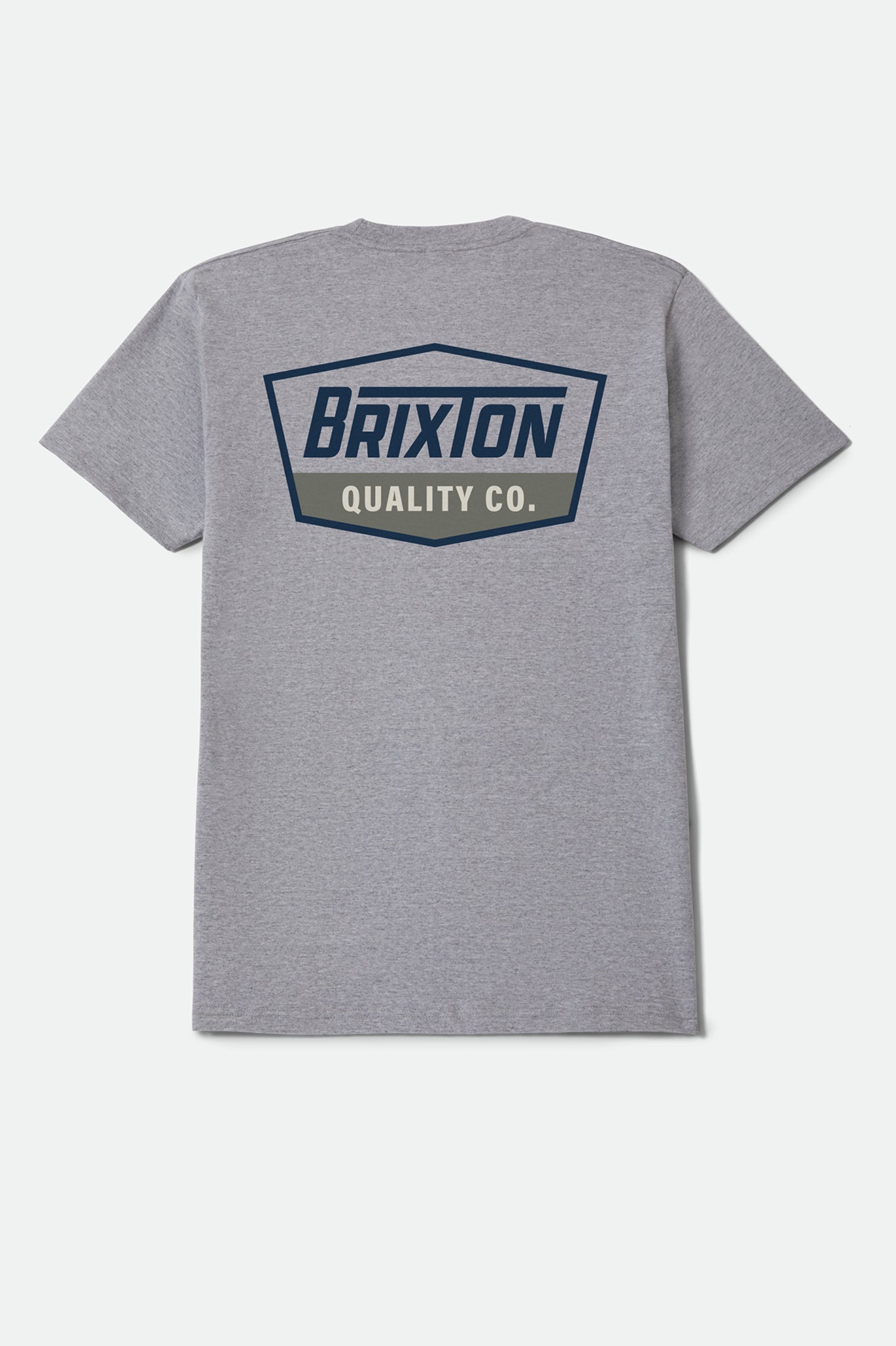 Brixton Regal S/S Stnd Tee in HEATHER GREY/NAVY