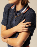 Brixton Retro Mesh S/S Polo in WASHED NAVY