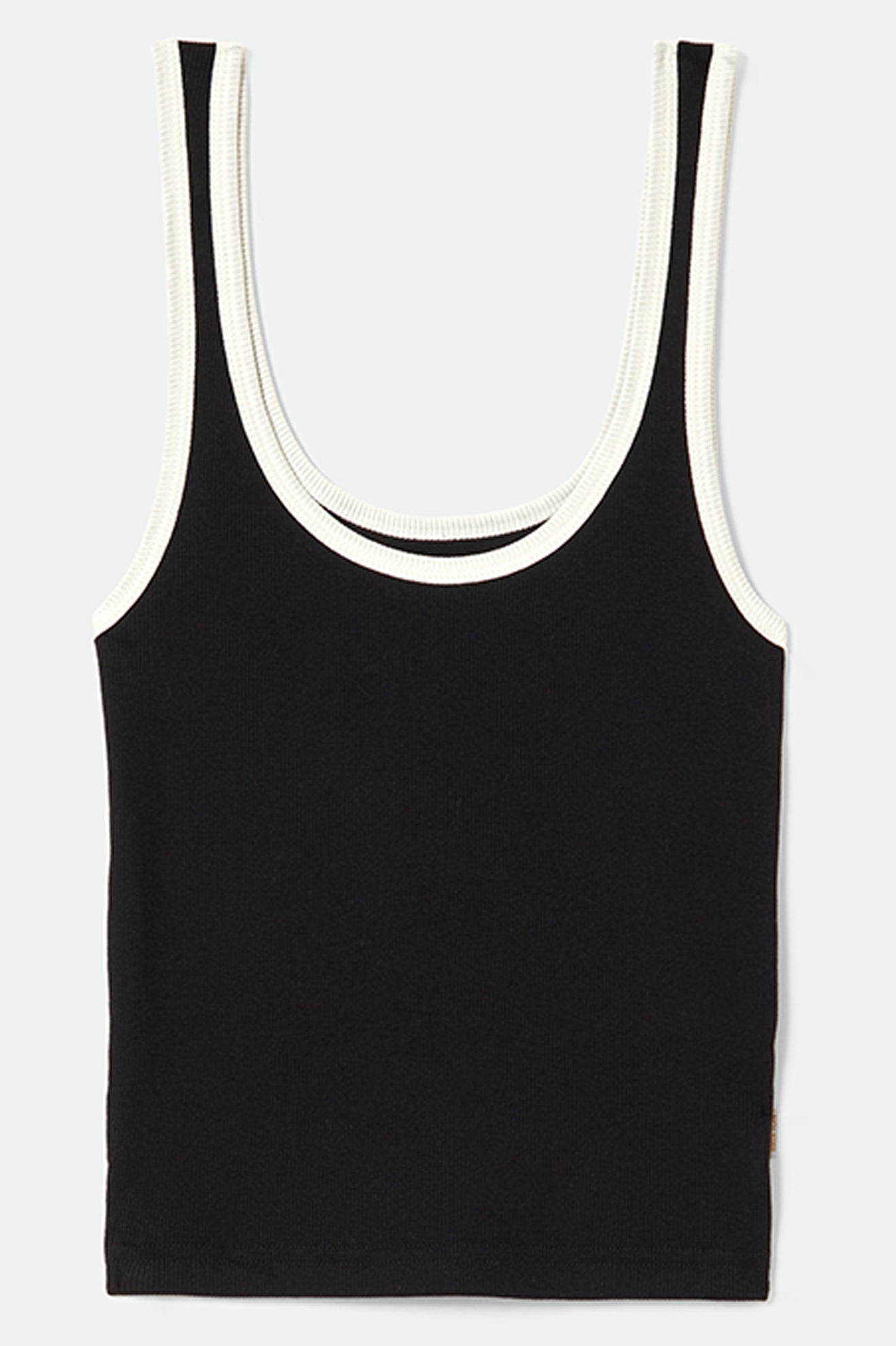 Brixton Ringer Organic A-Tank in BLACK/OFF WHITE