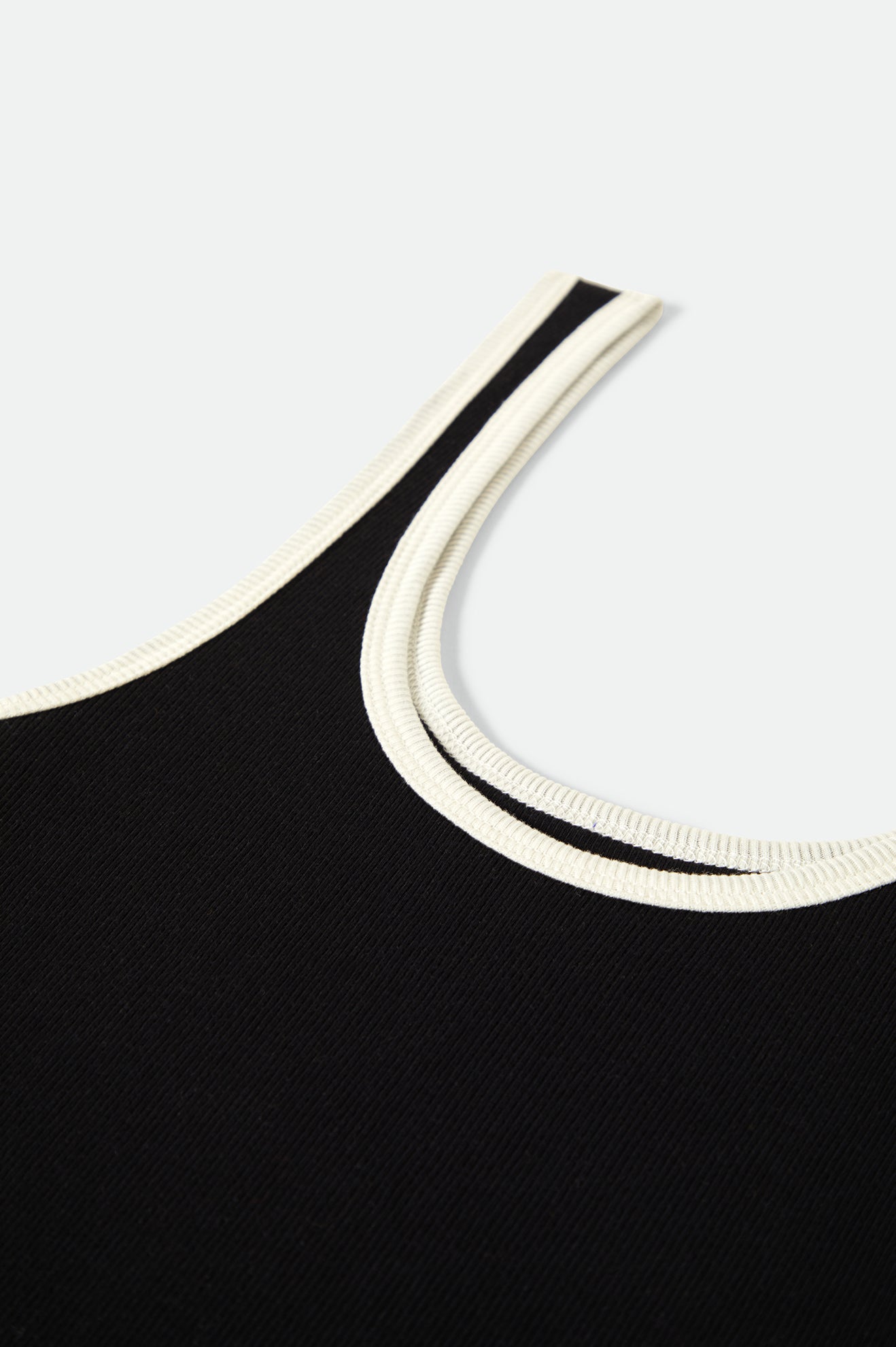 Brixton Ringer Organic A-Tank in BLACK/OFF WHITE