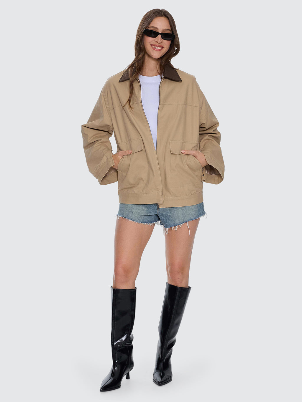 Thrills Co Robbie Chore Jacket - Camel in Camel