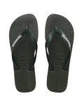 Havaianas Rubber Logo Olive Green in Green
