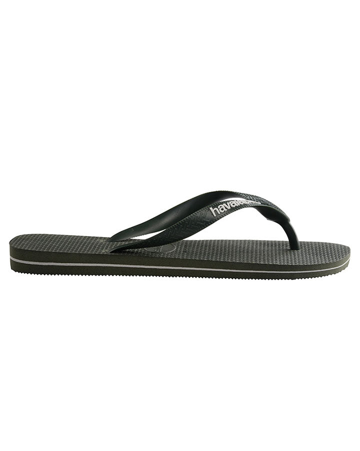 Havaianas Rubber Logo Olive Green in Green