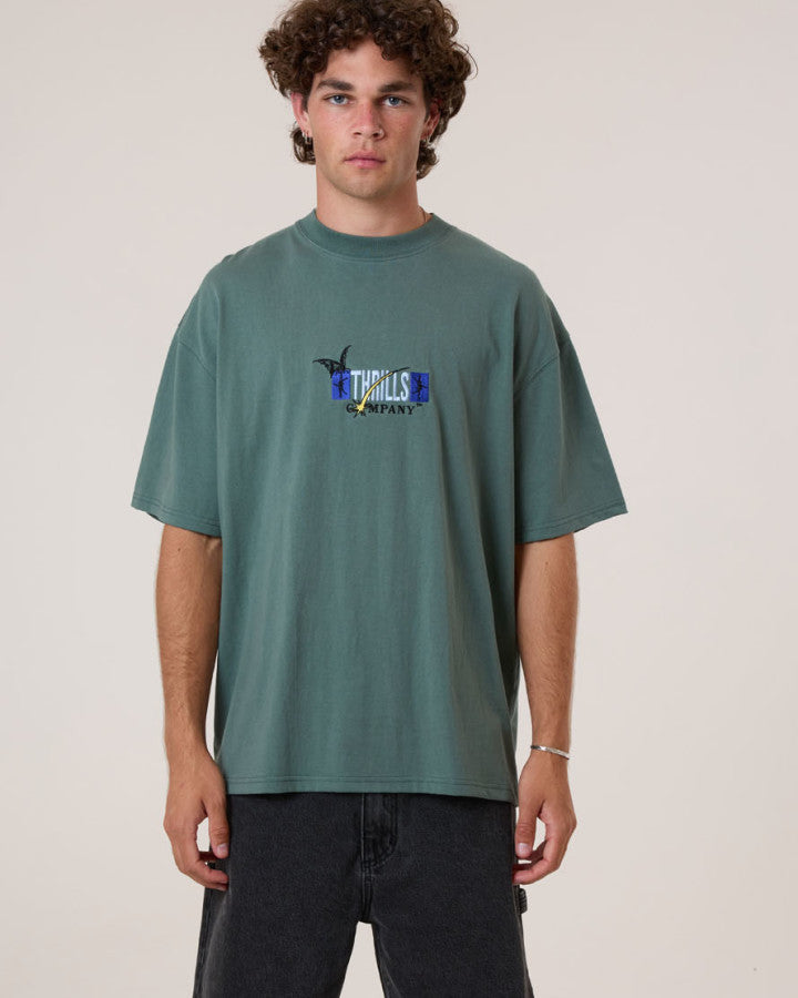 Thrills Serenity Affinity Box Fit Oversize Tee - Sea Pine in Sea Pine