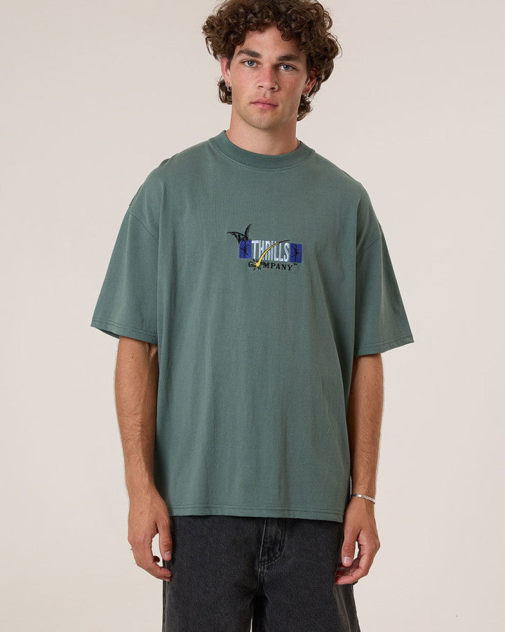 Thrills Serenity Affinity Box Fit Oversize Tee - Sea Pine in Sea Pine