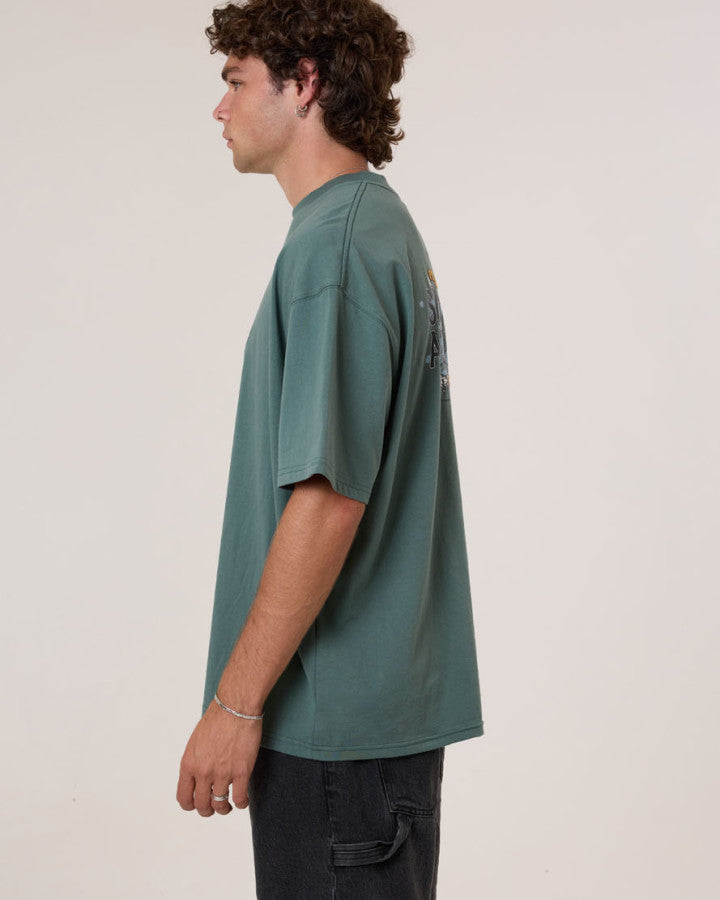 Thrills Serenity Affinity Box Fit Oversize Tee - Sea Pine in Sea Pine