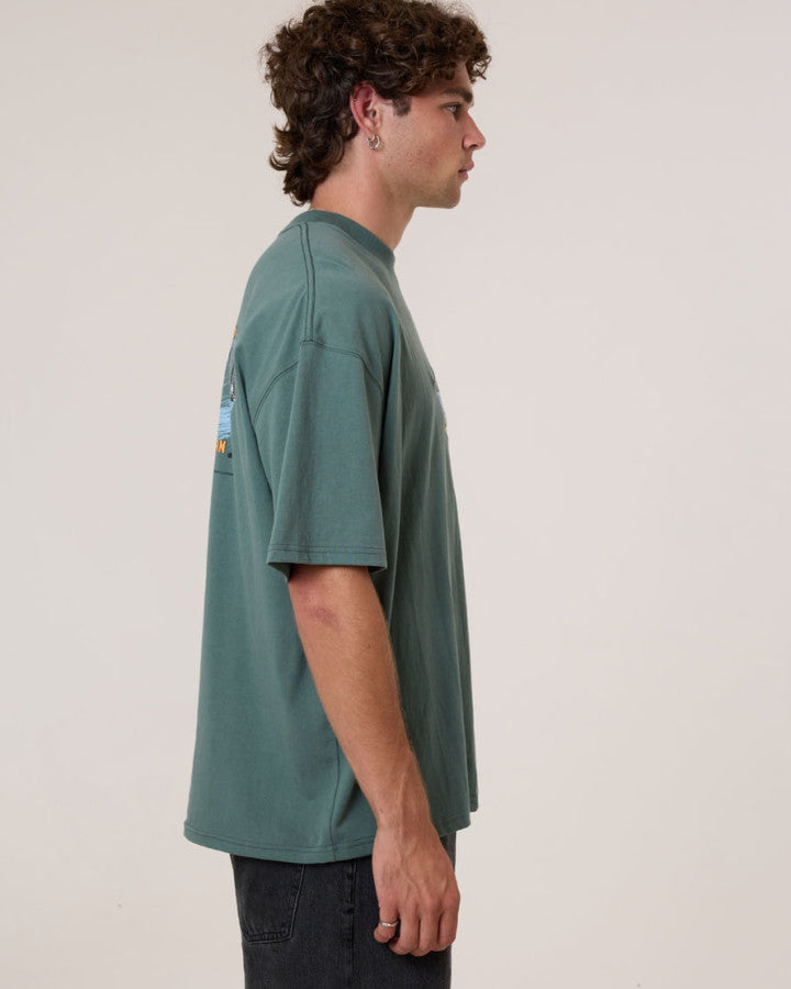 Thrills Serenity Affinity Box Fit Oversize Tee - Sea Pine in Sea Pine
