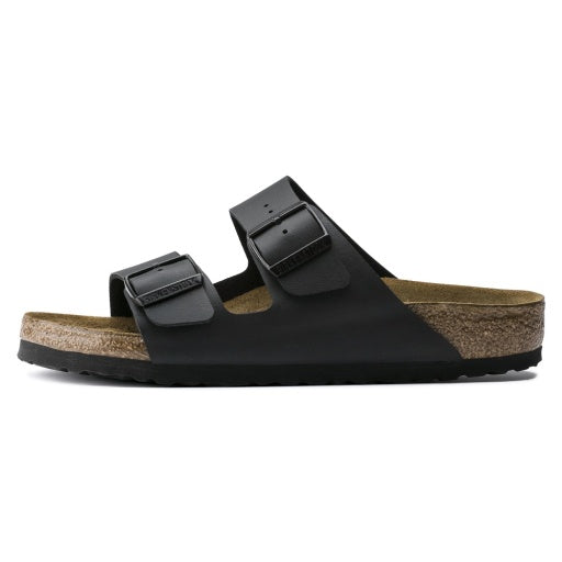 Birkenstock Arizona Black Birko-Flor Regular in Black
