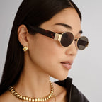 Le Specs Mars Ii in GOLD / DARK TORT