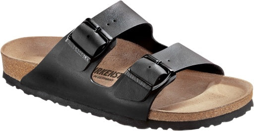Birkenstock Arizona Black Birko-Flor Regular in Black