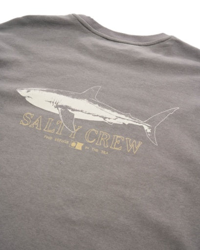 Salty Crew Brother Bruce Fleece Crew in CHARCOAL