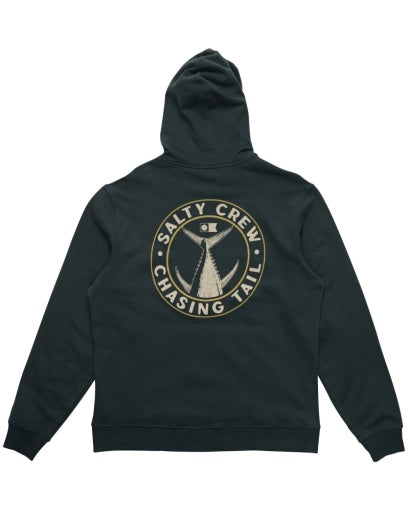 Salty Crew Tailgate Zip Fleece Hood in COAL
