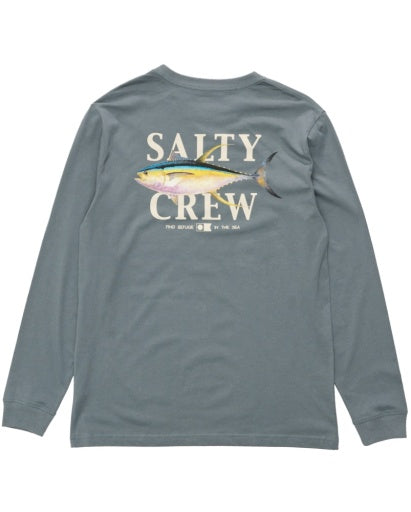 Salty Crew Yellowfin Ls Tee in STORM