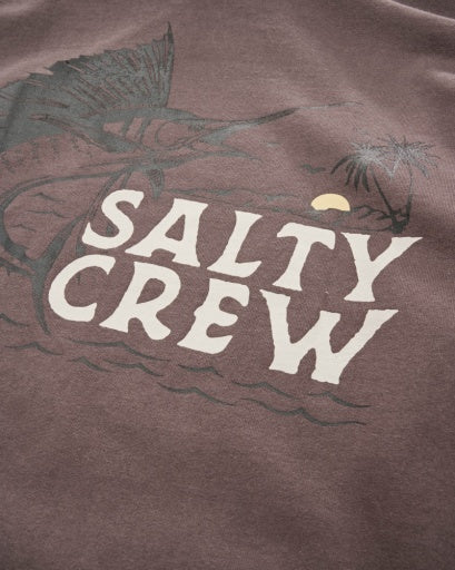 Salty Crew Sailfish Fleece Hood in PORT