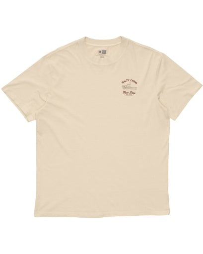 Salty Crew Boat Shop Vintage Ss Tee in SAND